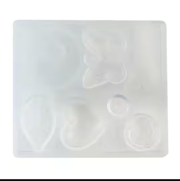2/$12 Blue Moon Studio™ UV Resin Craft Paris Shapes Flat Mold - Picture 5 of 7